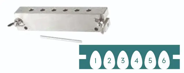 MOLDE DE PRECISION PARA OVULOS 3 g (6 U)